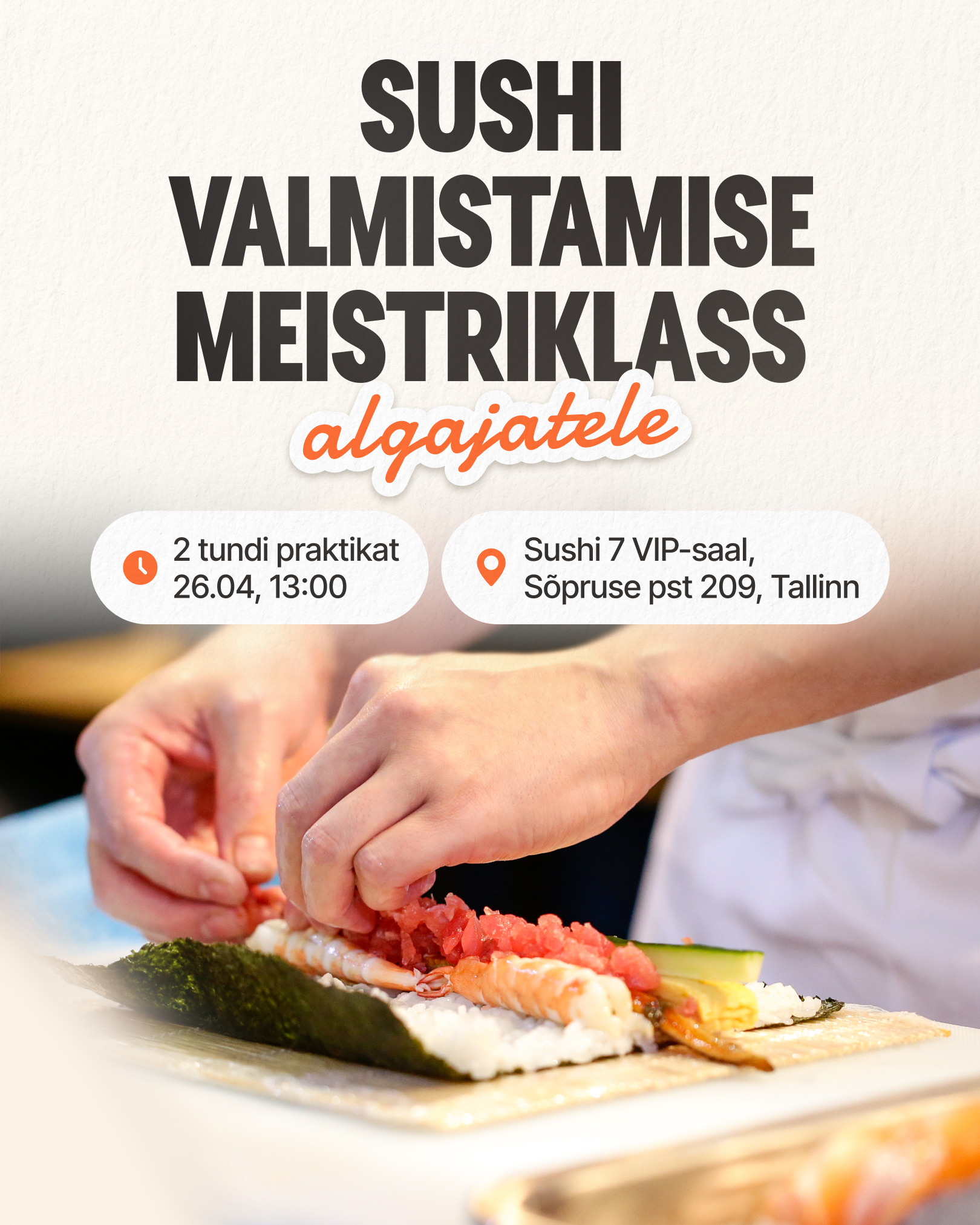 Sushi-making masterclass 26.04